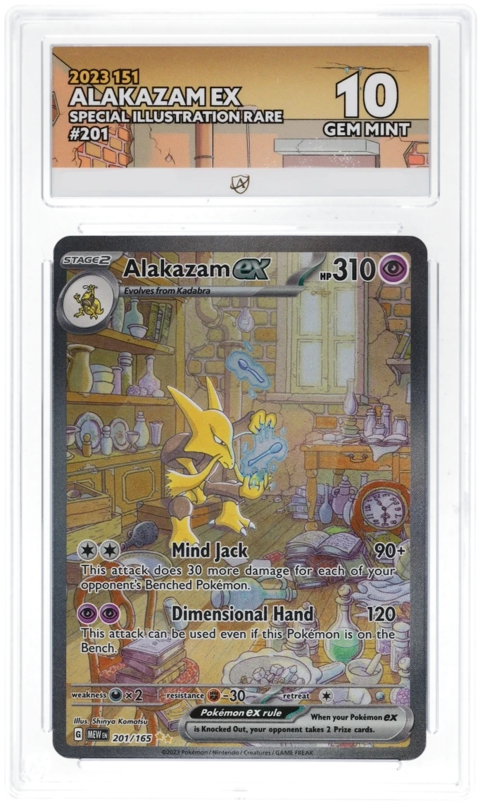 Pokémon – Alakazam ex – Special Illustration Rare – 201/165 – Scarlet & Violet 151 – ACE 10