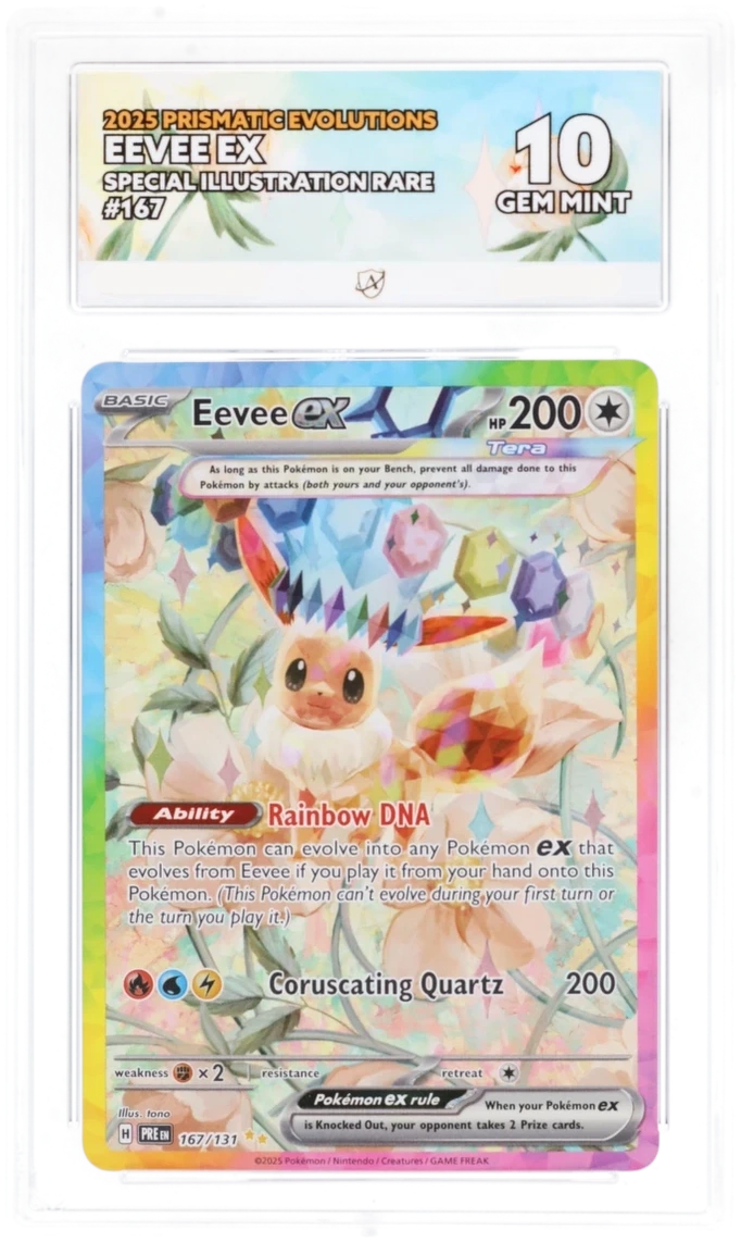 graded eevee pokemon card Pokémon Eevee ex 167/131 ACE 10