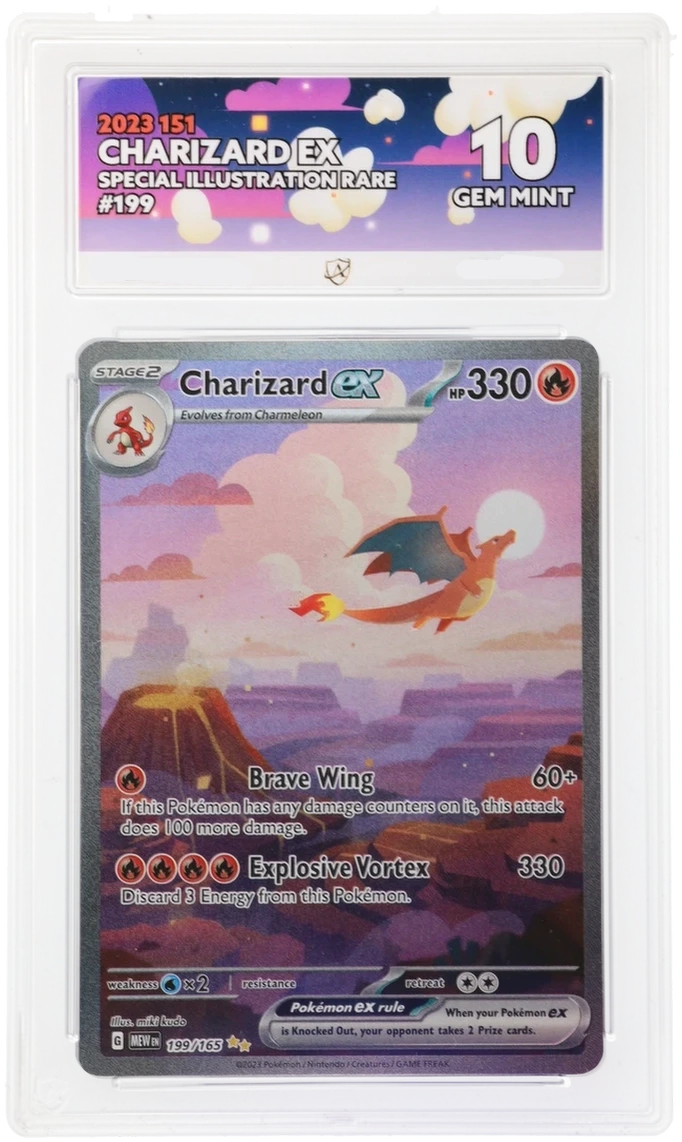 Pokémon – Charizard ex – Special Illustration Rare – 199/165 – Scarlet & Violet 151 – ACE 10