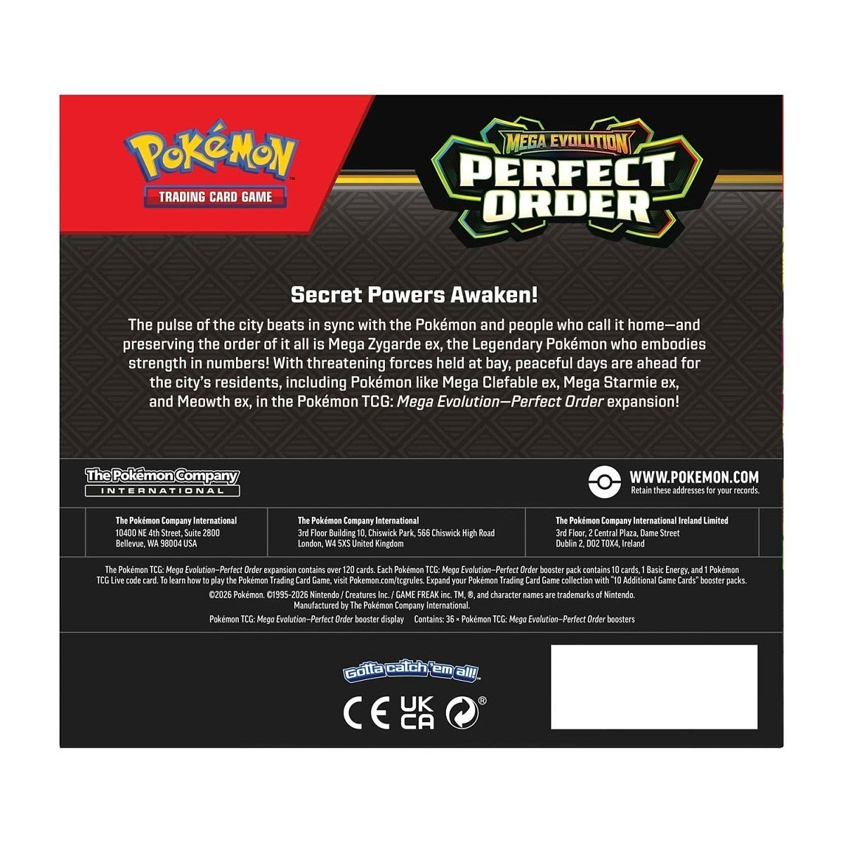 Pokémon Perfect Order Booster Box – 36 Packs – Sealed