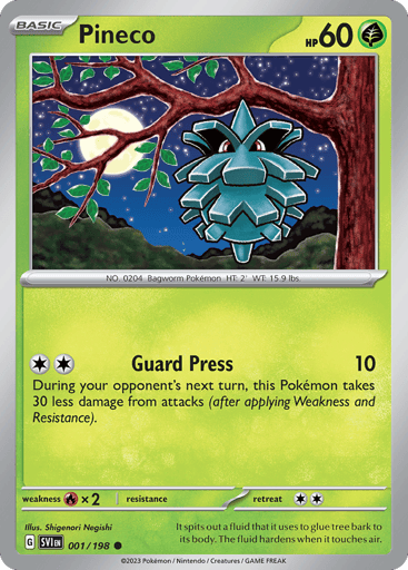 Pineco – Common – 001/198 – Scarlet & Violet