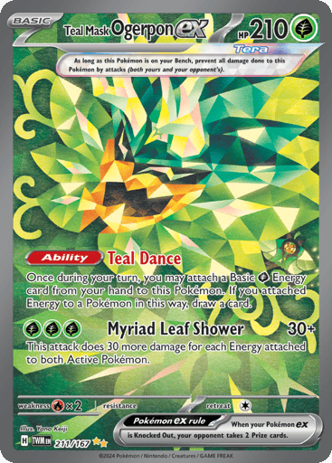 Teal Mask Ogerpon ex – Special Illustration Rare – 211/167 – Twilight Masquerade