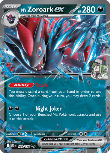 N’s Zoroark ex – Double Rare – 098/159 – Journey Together
