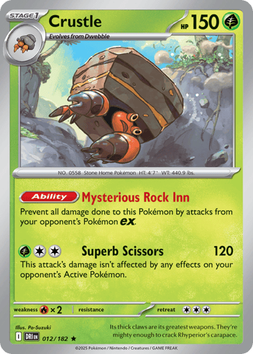 Crustle – Rare Holo – 012/182 – Destined Rivals