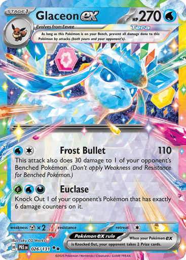 Glaceon ex – Double Rare – 026/131 – Prismatic Evolutions
