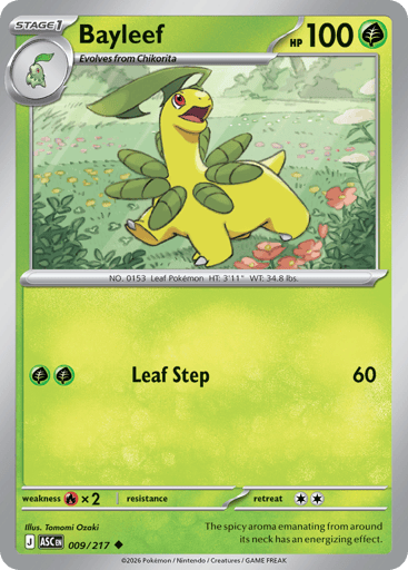 Bayleef – Uncommon Reverse Holo – 009/217 – Ascended Heroes