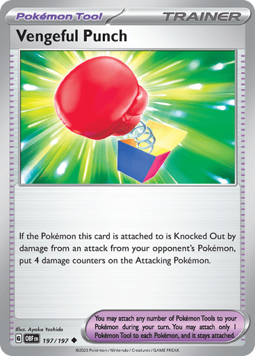 Vengeful Punch – Uncommon Reverse Holo – 197/197 – Obsidian Flames