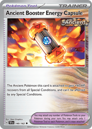 Ancient Booster Energy Capsule – Uncommon Reverse Holo – 140/162 – Temporal Forces