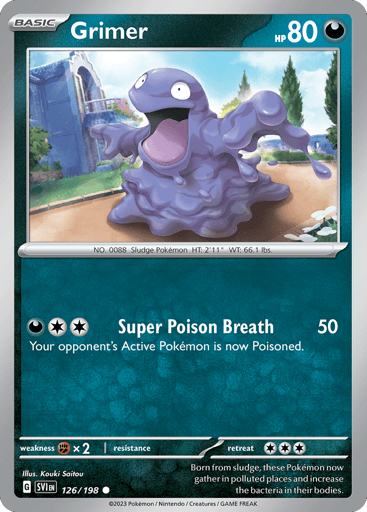 Grimer – Common Reverse Holo – 126/198 – Scarlet & Violet