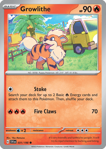 Growlithe – Common – 031/198 – Scarlet & Violet