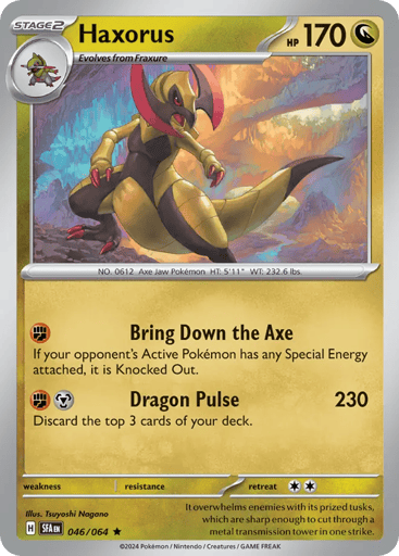 Haxorus – Rare Reverse Holo – 046/064 – Shrouded Fable