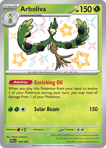 Arboliva – Shiny Rare – 104/091 – Paldean Fates