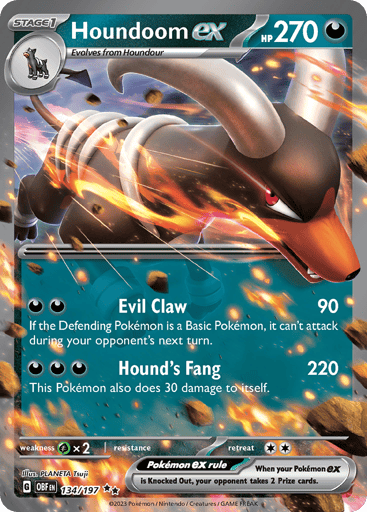Houndoom ex – Double Rare – 134/197 – Obsidian Flames