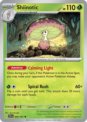 Shiinotic – Uncommon Reverse Holo – 009/191 – Surging Sparks