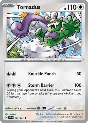 Tornadus – Uncommon – 120/142 – Stellar Crown