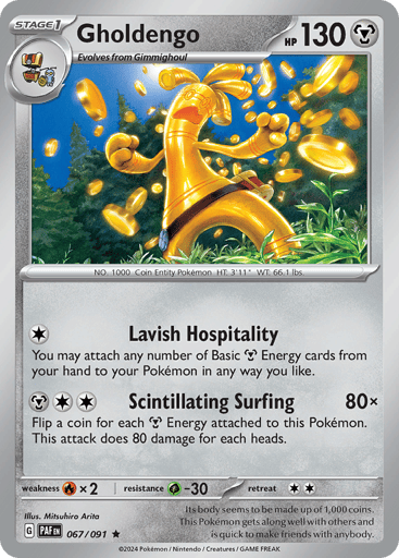Gholdengo – Rare Holo – 067/091 – Paldean Fates