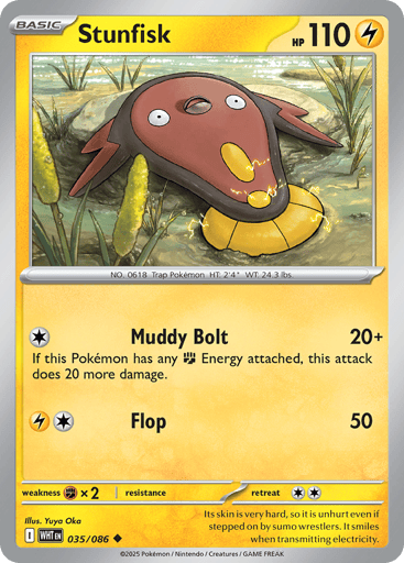 Stunfisk – Uncommon Poké Ball Reverse Holo – 035/086 – White Flare