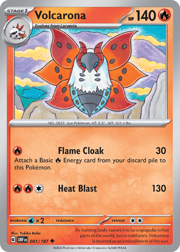 Volcarona – Uncommon – 041/197 – Obsidian Flames