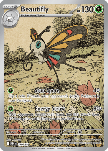 Beautifly – Illustration Rare – 219/217 – Ascended Heroes