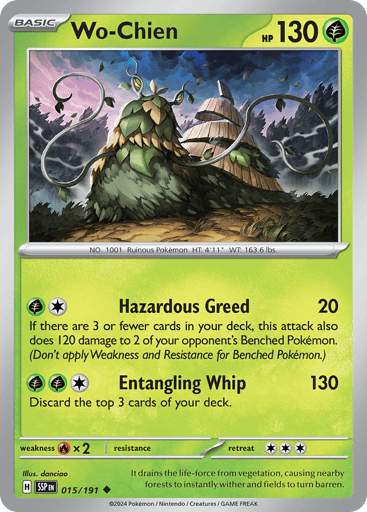 Wo-Chien – Uncommon Reverse Holo – 015/191 – Surging Sparks