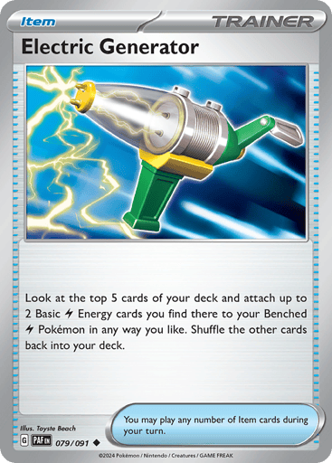 Electric Generator – Uncommon – 079/091 – Paldean Fates
