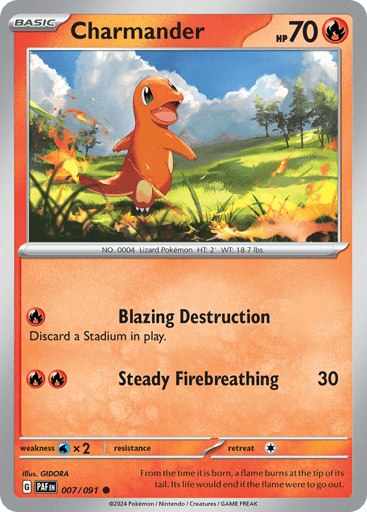 Charmander – Common – 007/091 – Paldean Fates
