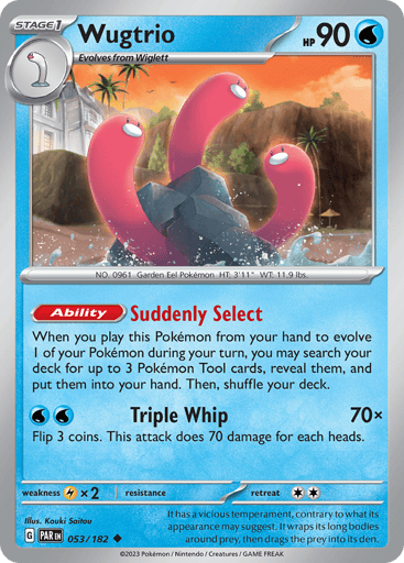Wugtrio – Uncommon – 053/182 – Paradox Rift