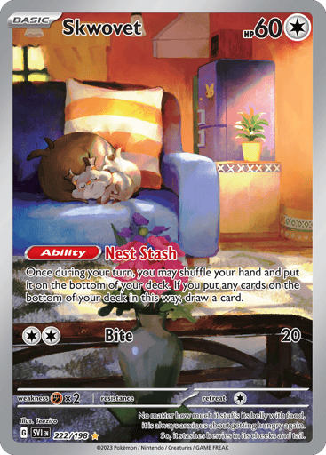 Skwovet – Illustration Rare – 222/198 – Scarlet & Violet