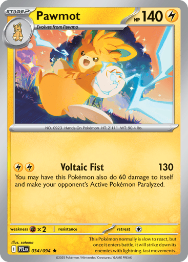 Pawmot – Rare Holo – 034/094 – Phantasmal Flames