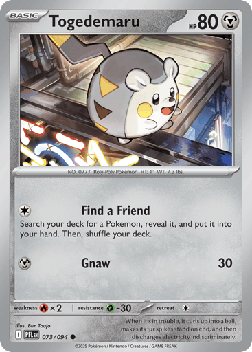 Togedemaru – Common Reverse Holo – 073/094 – Phantasmal Flames