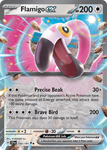 Flamigo ex – Double Rare – 160/191 – Surging Sparks