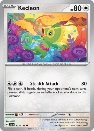 Kecleon – Common Reverse Holo – 122/159 – Journey Together