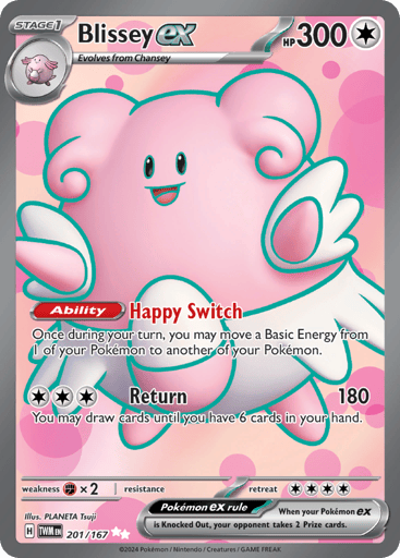 Blissey ex – Ultra Rare – 201/167 – Twilight Masquerade