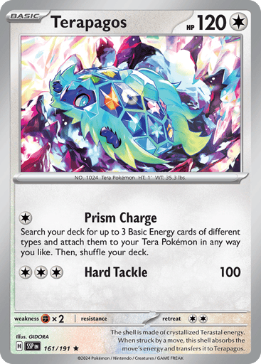 Terapagos – Rare Reverse Holo – 161/191 – Surging Sparks