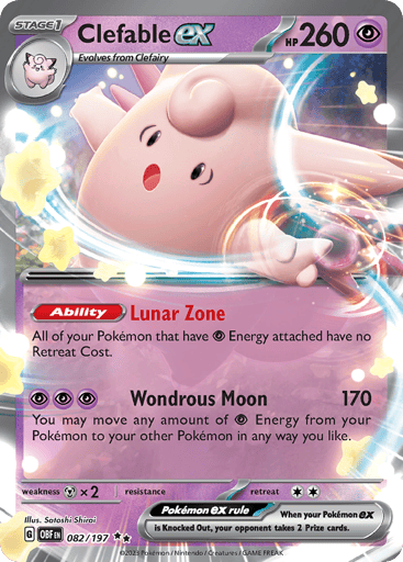 Clefable ex – Double Rare – 082/197 – Obsidian Flames