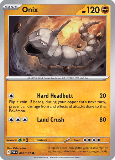 Onix – Common Reverse Holo – 090/182 – Paradox Rift
