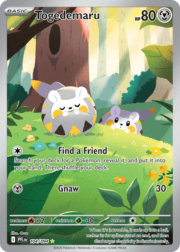 Togedemaru – Illustration Rare – 104/094 – Phantasmal Flames
