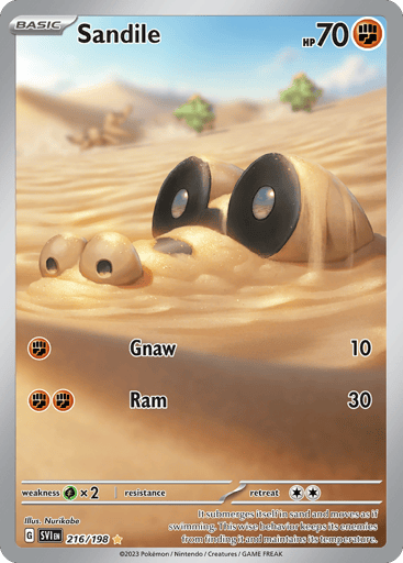 Sandile – Illustration Rare – 216/198 – Scarlet & Violet