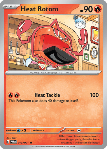 Heat Rotom – Rare Holo – 013/091 – Paldean Fates