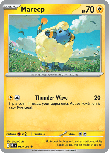 Mareep – Common – 027/086 – Chaos Rising