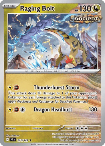 Raging Bolt – Rare Reverse Holo – 111/142 – Stellar Crown