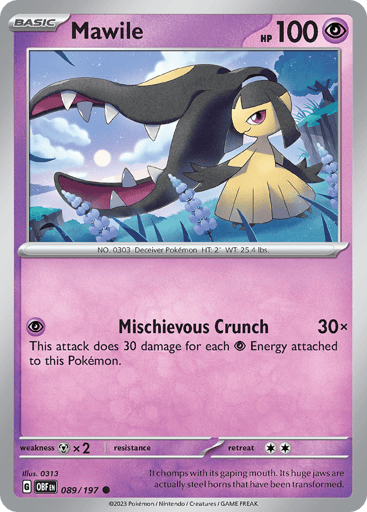 Mawile – Common Reverse Holo – 089/197 – Obsidian Flames