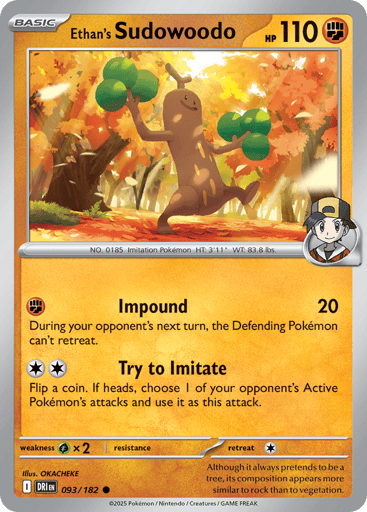 Ethan’s Sudowoodo – Common Reverse Holo – 093/182 – Destined Rivals