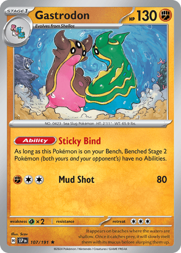 Gastrodon – Rare Holo – 107/191 – Surging Sparks