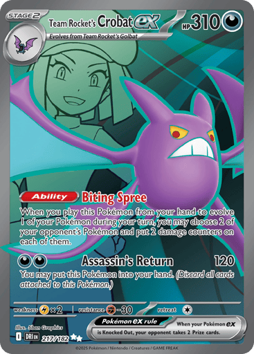 Team Rocket’s Crobat ex – Ultra Rare – 217/182 – Destined Rivals