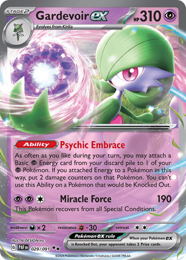 Gardevoir ex – Double Rare – 029/091 – Paldean Fates