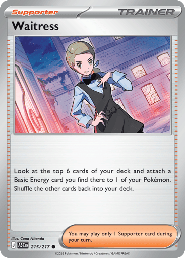 Waitress – Common Reverse Holo – 215/217 – Ascended Heroes