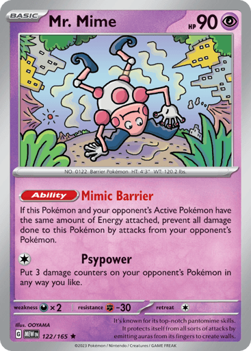 Mr. Mime – Rare – 122/165 – S&V 151