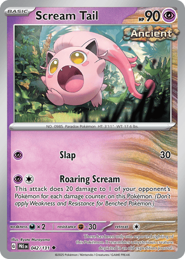 Scream Tail – Uncommon Master Ball Reverse Holo – 042/131 – Prismatic Evolutions