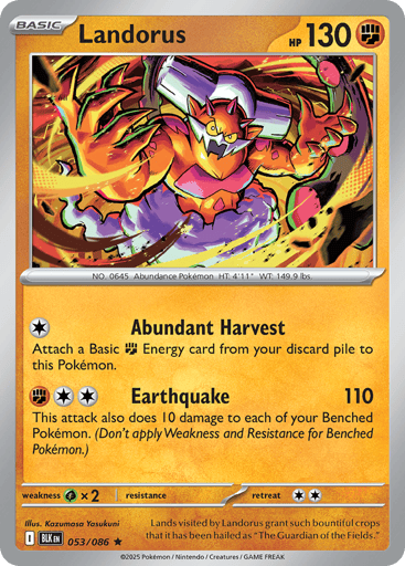 Landorus – Rare Holo – 053/086 – Black Bolt